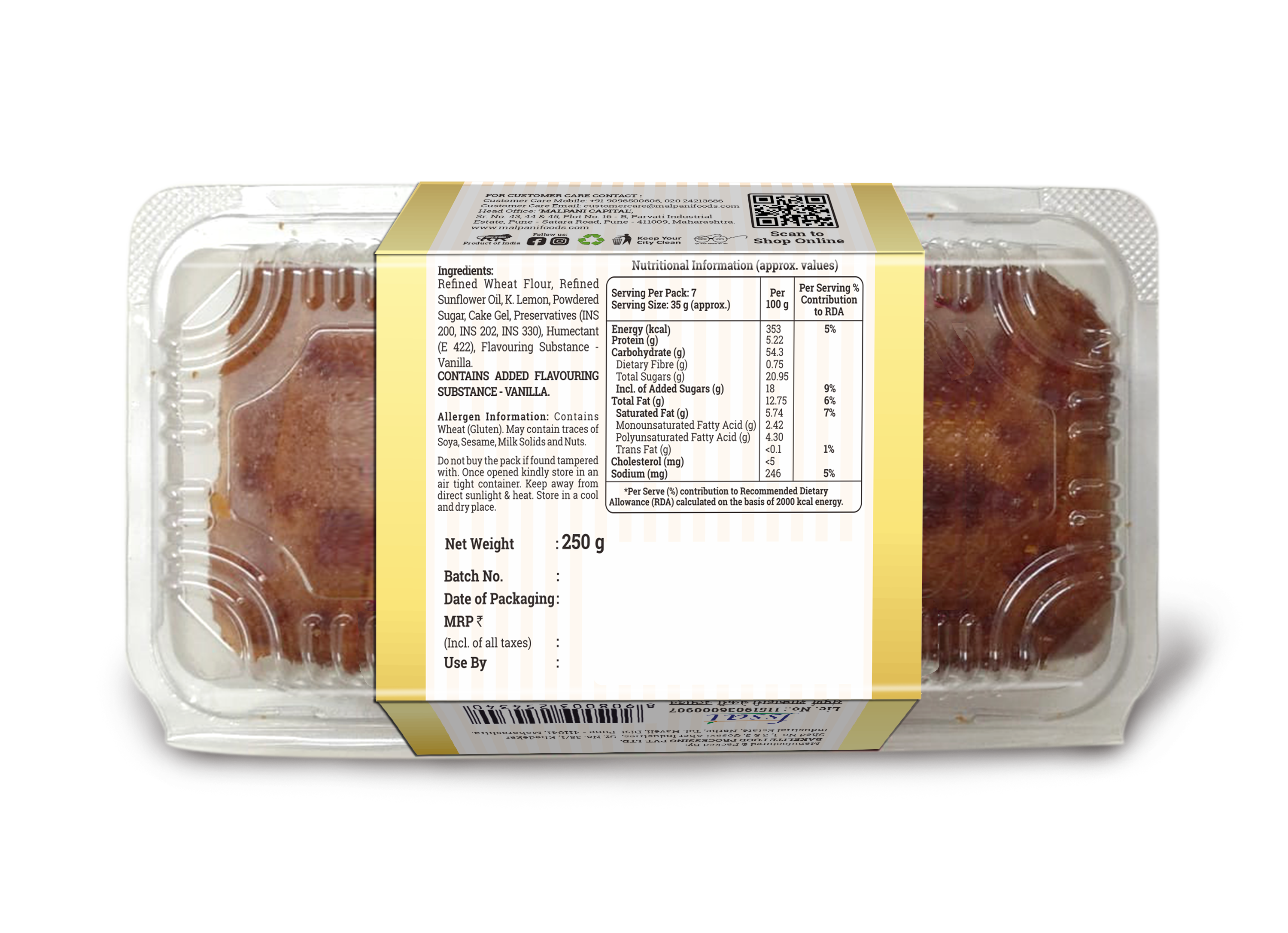 Sliced Cake Mawa Magic