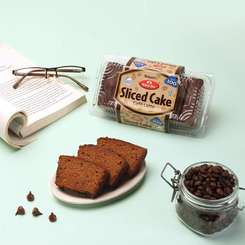 Sliced Cake Café Latte