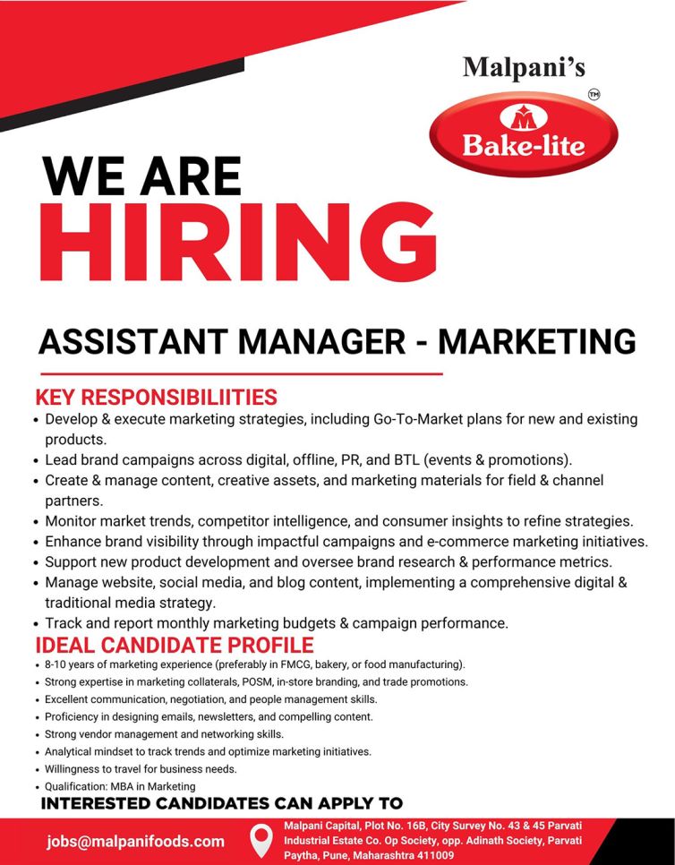 Assistant Manager - Marketing